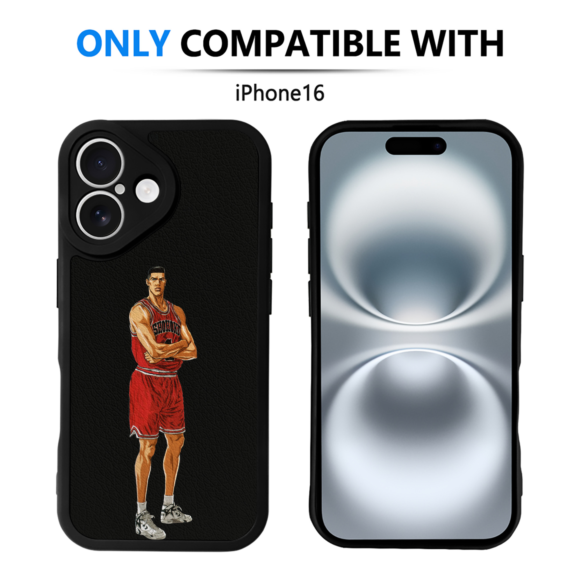 （画像用） SLAM DUNK／スラムダンク 【iPhone 16シリーズ対応】シリコンスマホケース（レザー調） 材質：シリコン